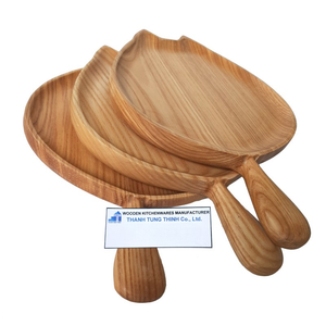 THANH TUNG THINH Plateau de service en bois rond fait à la main en bois naturel poli pour la décoration de la maison - Product Image 4