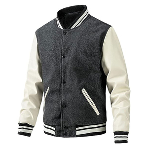 Custom Logo Front Design Baseball Letterman Varsity Jacket-100% Wool Eco-Friendly Waterproof Reversible Unisex <b>Winter</b> <b>Coat</b> - Product Image 3