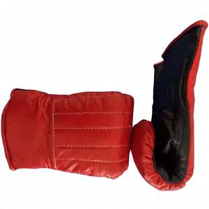 Professional <b>Leather</b> Heavy Bag Boxing <b>Gloves</b> | High-Density Shock Absorption MMA Martial Arts Training <b>Gloves</b> Half - Product Image 3
