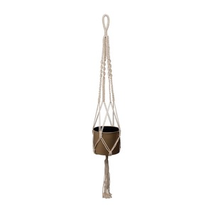 Colgador de plantas de macramé bohemio con borlas para uso en interiores y exteriores - Product Image 1