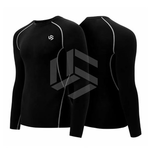 High Quality Eco-Friendly Anti-UV Quick Dry MMA <b>Compression</b> <b>Shirt</b> for Men's Workout-Full Sleeve Breathable Stretch Rash Guard - Product Image 2