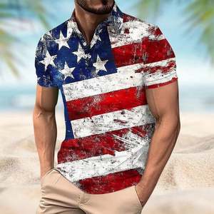 Camiseta de Golf Negra para Hombre Never Forget 911, Diseño Casual con Estampado de Bandera Americana, Manga Corta, Transpirable, Tejido de Poliéster/Algodón - Product Image 5