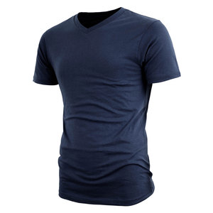 T-shirt homme col en V imprimé, nouvelle collection été, 100% coton tissé, écologique, respirant, prix de gros, couleurs et tailles disponibles - Product Image 4