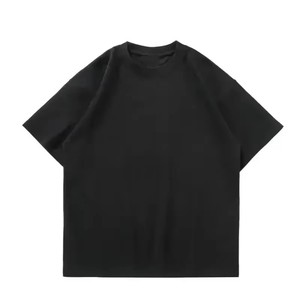 Camiseta de Manga Corta para Hombre, Cuello Redondo, Negra, Corte Regular, 100% Algodón Jersey, Color Liso, Tejido Liso Teñido, OEM ODM 2026 - Product Image 1