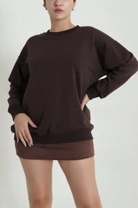 Pull-over en molleton Sherpa surdimensionné pour femme, unisexe, automne-hiver, grande taille, col montant, coton écologique, avec logo personnalisé - Product Image 5