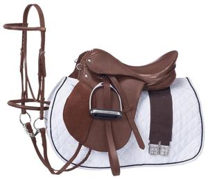 TI101OA035 Silla de Doma Inglesa Nueva de Cuero Genuino, Talla Personalizada, Juego de Arreos con Estructura de Madera y Herrajes de Acero Inoxidable para Equitación - Product Image 4