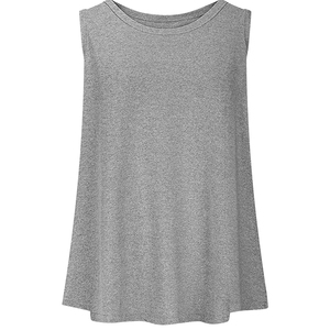 Camiseta sin Mangas Deportiva para Mujer, Talla Grande, Lisa, Informal, de Verano, Transpirable, de Secado Rápido, Tejido de Alta Calidad, Servicio OEM ODM - Product Image 2