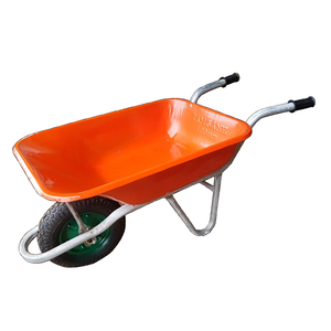 รถเข็นแบบแข็งพร้อมล้อนิวเมติกและถาดโลหะพลาสติกสำหรับงานก่อสร้างสวน - Product Image 2