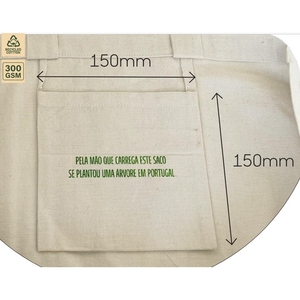 Bolsa de Compras de Lona de Polialgodón Off-White de 305 GSM, 38x42x20 cm, Logotipo Personalizado, Venta al Por Mayor, OEM, Reutilizable, Marca Privada, B2B, UE - Product Image 2