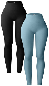 Meilleures ventes Leggings personnalisables avec logo pour femmes, taille haute, pour le sport et le yoga, effet push-up, froncés et sans couture - Product Image 4