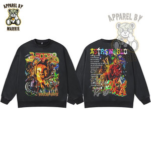 Sudadera de algodón de primera calidad para hombre, estilo urbano, personalizada con logotipo impreso, corte regular, cuello redondo. - Product Image 6
