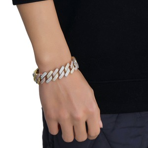 New Fashion Three-color Mosaic Personality Bracelet Hip-hop <b>Men</b> Accessories Bracelet - Product Image 2