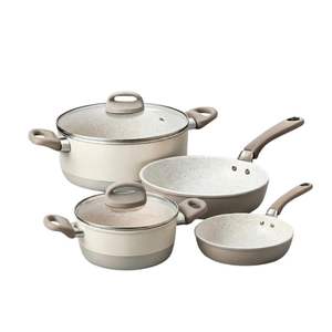 Ensemble de casseroles en céramique antiadhésives avec couvercles en verre pour cuisinières à gaz et à induction - Product Image 4