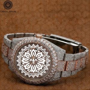 Charm Jewels Luxury Women's Stainless Steel <b>Watch</b> 38mm Round Dial Analog Quartz Movement Sapphire Crystal Folding Clasp - Product Image 1