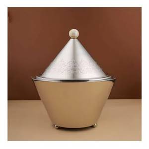 Casserole en bois avec poignées en acier inoxydable, couvercle, design luxueux, extérieur antiadhésif, intérieur émaillé isolé, écologique, durable - Product Image 5