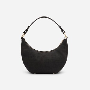 Black OrganicLeather Eco-Friendly Durable Fashion Crescent Sling Shoulder Bag Chain Strap <b>Zip</b> Hobo <b>Purse</b> Women Outdoor Custom - Product Image 2