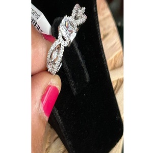 Beautiful Premium Quality Brass <b>Silver</b> Plated <b>Adjustable</b> <b>Ring</b> For Girls Wedding & Engagement Jewelry Collection - Product Image 1