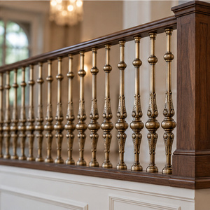 Barandilla de Bronce Esculpido para Hoteles de Lujo, Villas, Grandes Escaleras, Balcones e Interiores Residenciales Premium - Product Image 1