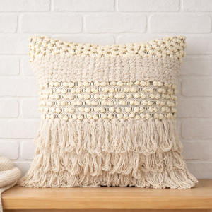 Handmade Cotton <b>Pillow</b> <b>Case</b> Bohemian Diamond Design Wool Cushion Cover Living Room Dorm Room Home <b>Christmas</b> Decor - Product Image 5