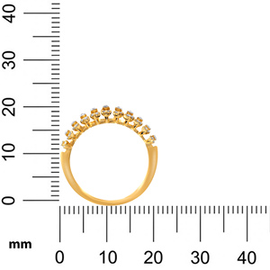 Anillo de Diamantes Shimmer Diamond con Banda de Diamantes Radiant Lattice en Oro de 14K, el Anillo de Diamantes Celestial Arch - Product Image 5