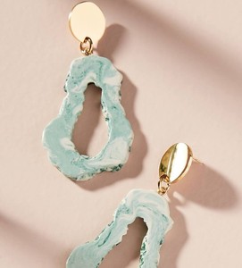 Best Quality Resin Hoops Earring For Gift Event Festive Glossy Finished Fashion Statement Acrylic Jewelry Boho Resin <b>Accessory</b> - Product Image 3
