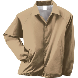 Men's Burgundy <b>Coach</b> Jacket Long Sleeve Button Front Stand Collar Windproof Outerwear - Product Image 6