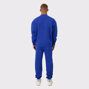 Conjunto de chándal de forro polar grueso personalizado para hombre con logotipo personalizado, ropa de invierno, sudaderas teñidas lisas. - Product Image 4