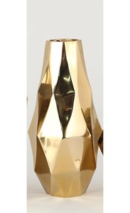 Modern Geometric Brass Tabletop <b>Vase</b> Handmade Decorative Metal <b>Vase</b> for Home Interior Design for Home Decor - Product Image 4