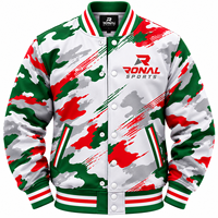 Veste universitaire de baseball pour homme de haute qualité, fabriquée par un fabricant OEM, avec broderie personnalisée, manches en toile et cuir, col montant