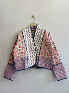 Cotton Hand Block Print One Size <b>Jacket</b> For <b>Women</b> Gift For Her Reversible Coat - Product Image 2