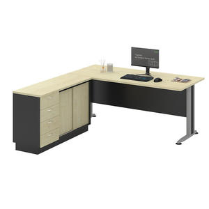 Escritorio Ejecutivo Moderno con Gabinete de Almacenamiento, Muebles de Oficina Contemporáneos, Diseño de Madera Independiente para Edificio de Oficinas - Product Image 2