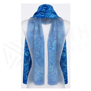 Women's Long <b>Silk</b> <b>Scarf</b> Floral Print Elegant Multi-Functional Fashion Accessory All Seasons - Product Image 2