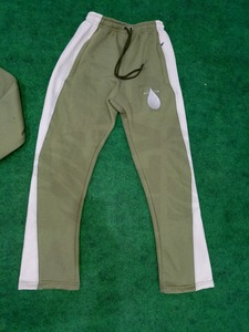 Ensemble de survêtement décontracté d'hiver pour homme, 2 pièces, avec capuche et pantalon, couleur unie, impression sérigraphique, vente en gros - Product Image 5