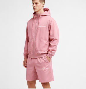 Custom Logo Windbreaker Shorts Set Men Pastel Lightweight <b>Zip</b> <b>Up</b> <b>Jacket</b> and Shorts Two Piece Nylon Tracksuit - Product Image 2