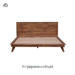 Premium Natural Teak Wood <b>Queen</b> Platform <b>Bed</b> Strong Wooden <b>Bed</b> Frame for Modern Bedroom Furniture Hotel Use - Product Image 6