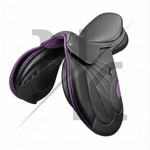 อานม้าเดรสสาจคุณภาพสูง โครงไม้ สายรัดเอวทนทาน หนังแท้นุ่มสบาย ผลิตภัณฑ์สำหรับแข่งม้าแบบอังกฤษจากอินเดีย - Product Image 2