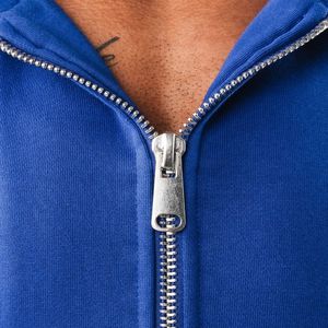 Sudadera con Capucha Azul Rey para Hombre, con Cierre Completo, Manga Larga, Informal, Deportiva, para Entrenamiento, con Bolsillos - Product Image 3