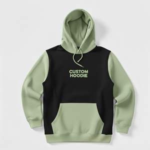 เสื้อฮู้ดดี้ผู้ชายสีดำเบจ คอตตอนเฟรนช์เทอร์รี่ สไตล์ลำลอง สตรีทแวร์ มีกระเป๋าหน้า - Product Image 3