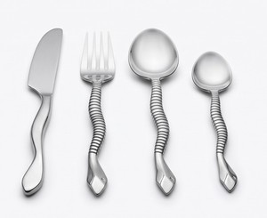 High Quality Polish Modern Luxury Flatware Cutlery Fancy Set Stainless Steel Shining Polish Designer Stem Table Ware Cutlery Set - Product Image 4
