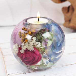 Designer Resin Crystal <b>Tea</b> <b>Light</b> Candle Holders Beautiful Flower Pattern Candle Holders for Mehendi Wedding Decoration - Product Image 5