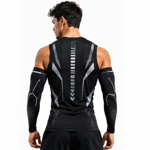 Manchons de compression pour hommes personnalisés, respirants et extensibles, pour le sport, la gym, l'entraînement, la course, le cyclisme et le fitness - Product Image 3