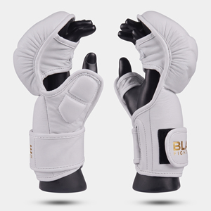 Wholesale Genuine Cowhide Leather MMA Fight Gloves Touchscreen Compatible Lightweight Breathable Open Finger Grappling Sparring - Product Image 2