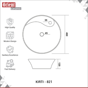Exclusive Sale on Good Quality Made in India Home Use White Ceramic Sanitary Ware Table Top Hand Wash <b>Basin</b> for Bathroom - Product Image 3