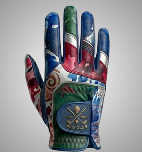 Golf Glove Left Hand Sublimation Print Genuine Leather Non-Slip <b>Hook</b> And Loop Closure Unisex Sports Glove with Premium Packing - Product Image 4