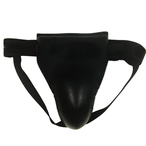 ELEGANT CORPORATION Protège-entrejambe en cuir PU noir et cuir de vachette pour la boxe, le kickboxing et les arts martiaux - Confortable, respirant et durable - Product Image 1