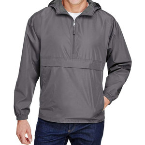Veste Anorak Homme Personnalisée en Nylon avec Capuche et Demi-Zip, Coupe-Vent pour Homme - Product Image 4