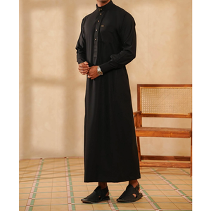 Thobe arabe pour hommes, vêtements islamiques longs pour la prière, Ramadan et tenue de l'Aïd - Product Image 2