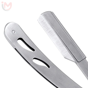 Navaja de Afeitar Plegable de Acero Inoxidable con Hoja Única para Afeitado Seguro para Hombres, Uso en Barberías, Mango de Plástico, IMANS ENTERPRISES - Product Image 2
