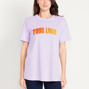 OEM/ODM Regular Size T Shirt DTG Print Short Sleeve Organic Jersey Gym Workout Leisurewear <b>Top</b> Women Summer Tees - Product Image 1