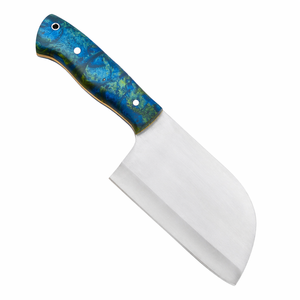Cuchillo de Carnicero Moderno Ambidiestro Hecho a Mano, Acero Inoxidable, Mango de Resina, Funda de Cuero, Ecológico, 6-7.9 Pulgadas - Product Image 1
